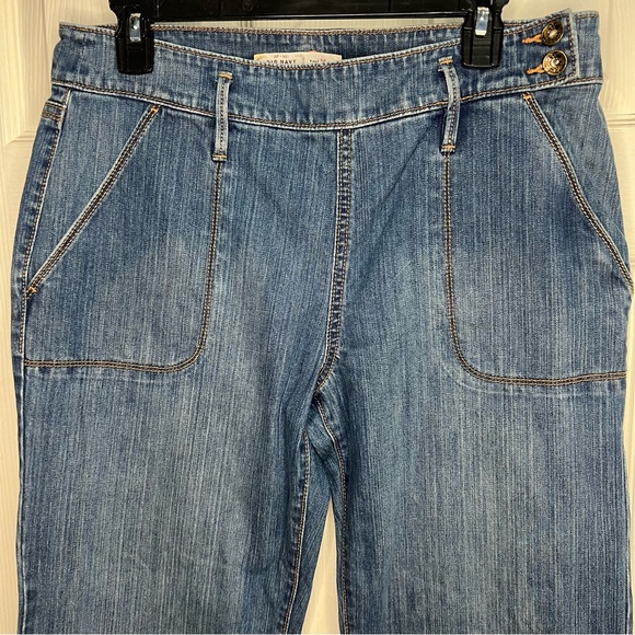 Old Navy Classic Blue Flare Boho Bootcut High Rise Women's Stretch Jeans Sz 12 - Picture 4 of 11